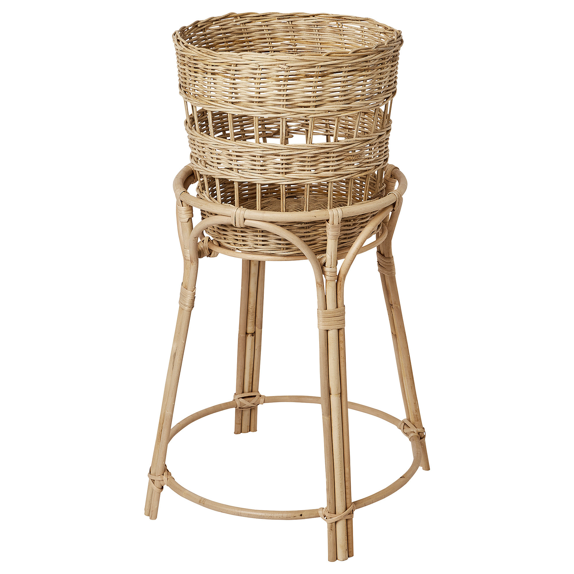 TOLKNING Plant stand, handmade rattan, 26 " | IKEA US