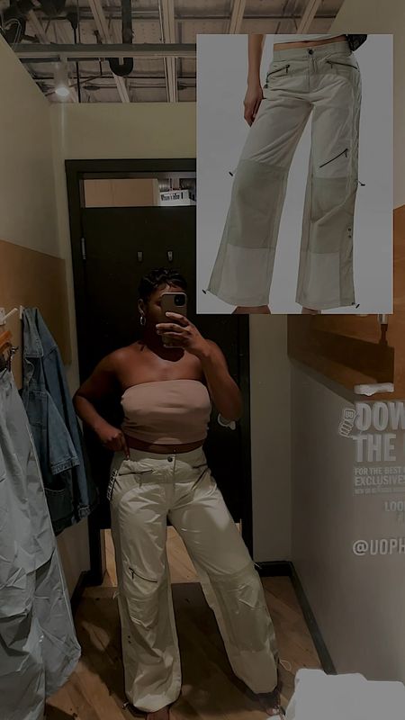 Urban Outfitters dressing room cargo pants try on haul! I’m 5’4 the first pair of cargos I’m wearing a medium and second pair I’m wearing a large going for a baggy look. These parents currently on sale online! In store it was full price. 

#LTKsalealert #LTKstyletip #LTKfindsunder100
