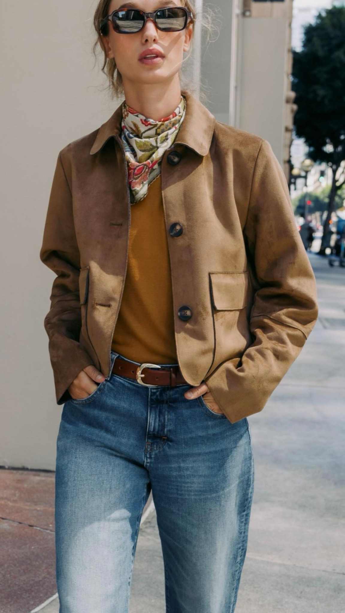 Just got this faux suede jacket - can’t wait to wear it! Under $60. 

Fall brown
Neutrals
Western vibes
Cropped jacket blazer
Office work outfit
Date night
Silk scarf scarves
Western buckle belt

#LTKWorkwear #LTKStyleTip #LTKFindsUnder100