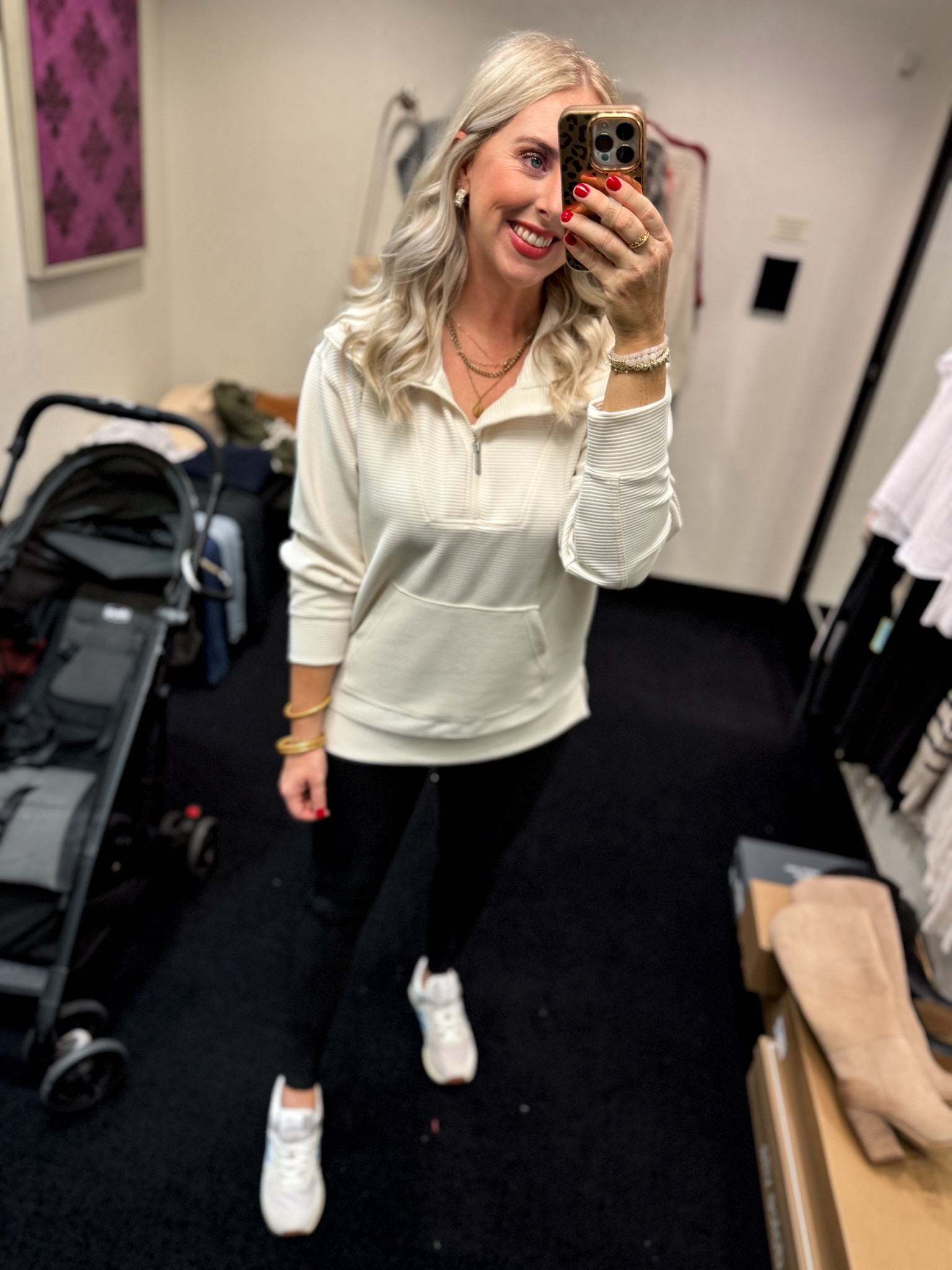 Nordstrom Anniversary Sale try on 
Zella ottoman pullover- medium 
Spanx faux leather leggings- medium 
New balance sneakers 

#LTKSummerSales #LTKxNSale #LTKSaleAlert