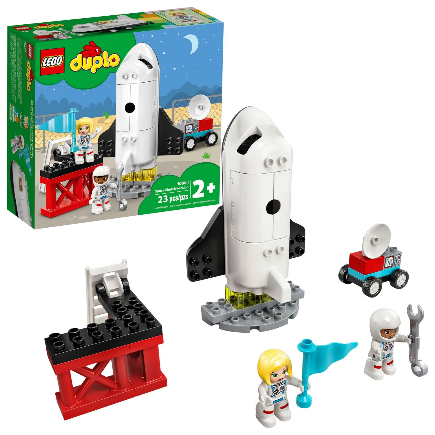 LEGO DUPLO Town Space Shuttle Mission Rocket Toy 10944, Set for Preschool Toddlers Age 2-4 Years ... | Amazon (US)