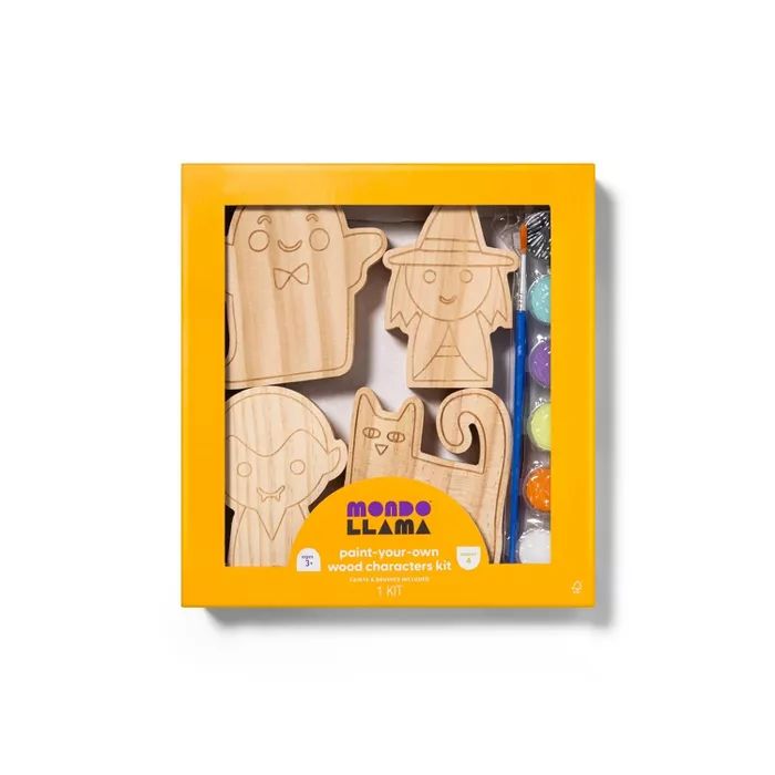 4pk Paint Your Own Wood Boo Crew Kit - Mondo Llama™ | Target