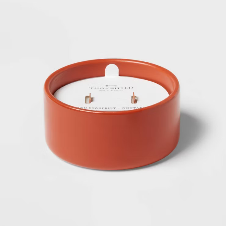 8oz 2-Wick Island Starfruit and Nectarine Candle Orange - Threshold™ | Target