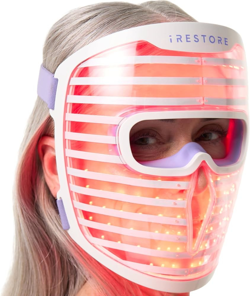 iRestore LED Face Mask for Youthful Skin, Red Light Therapy for Face, Red, Blue & Infrared Therap... | Amazon (US)