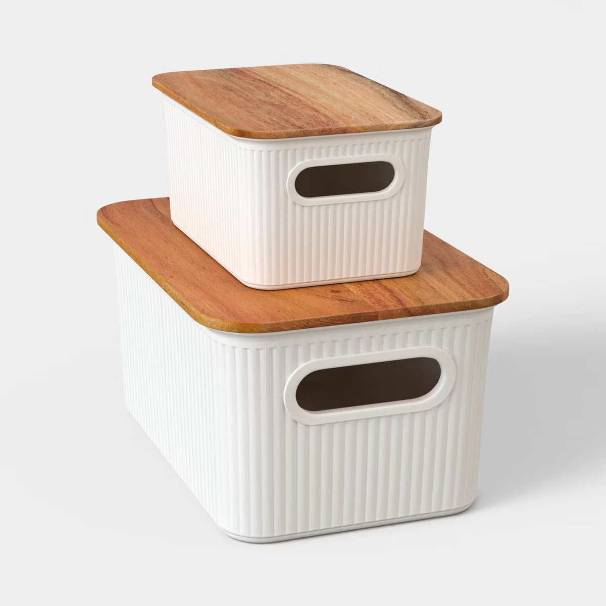 Desktop Storage Bins Set of 2 Cream - Threshold™ | Target