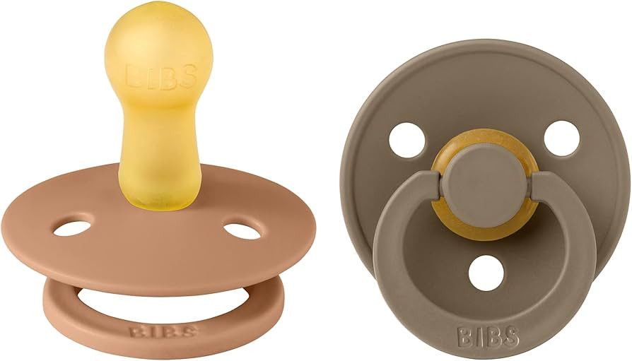 BIBS Pacifiers 6-18 Months | 2-Pack Soothers | BPA-Free Round Nipple | Made in Denmark | Earth/Da... | Amazon (US)