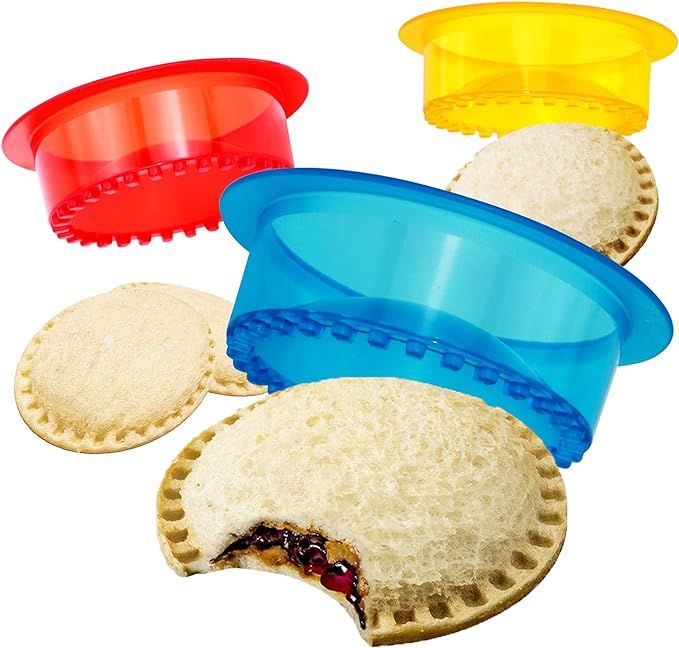 HiYZ Sandwich Cutter and Sealer, Pack of 5 Uncrustables Sandwich Maker for Kids, Bread Sandwich D... | Amazon (US)