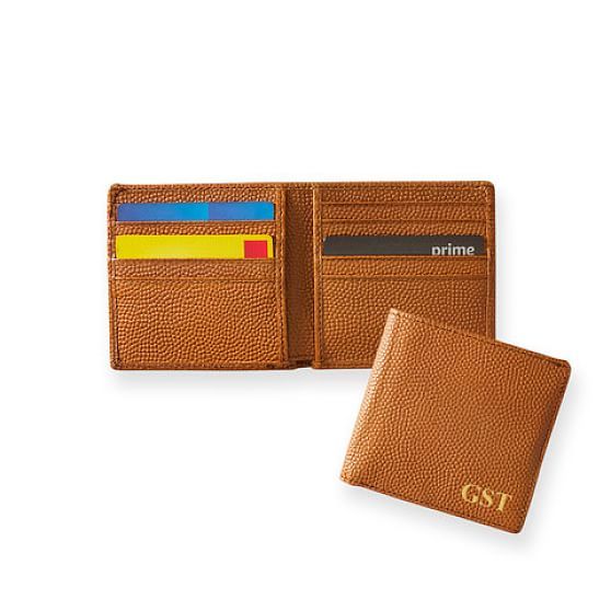 Basketball Leather Bi-Fold Wallet | Mark and Graham