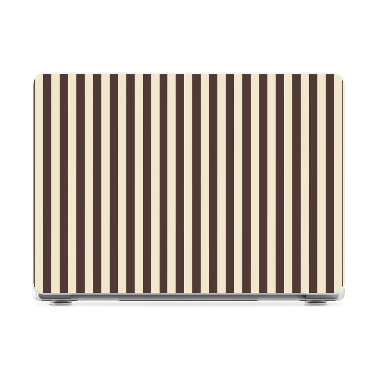 S'more Stripes   Brown Striped Laptop Shell | CASELY
