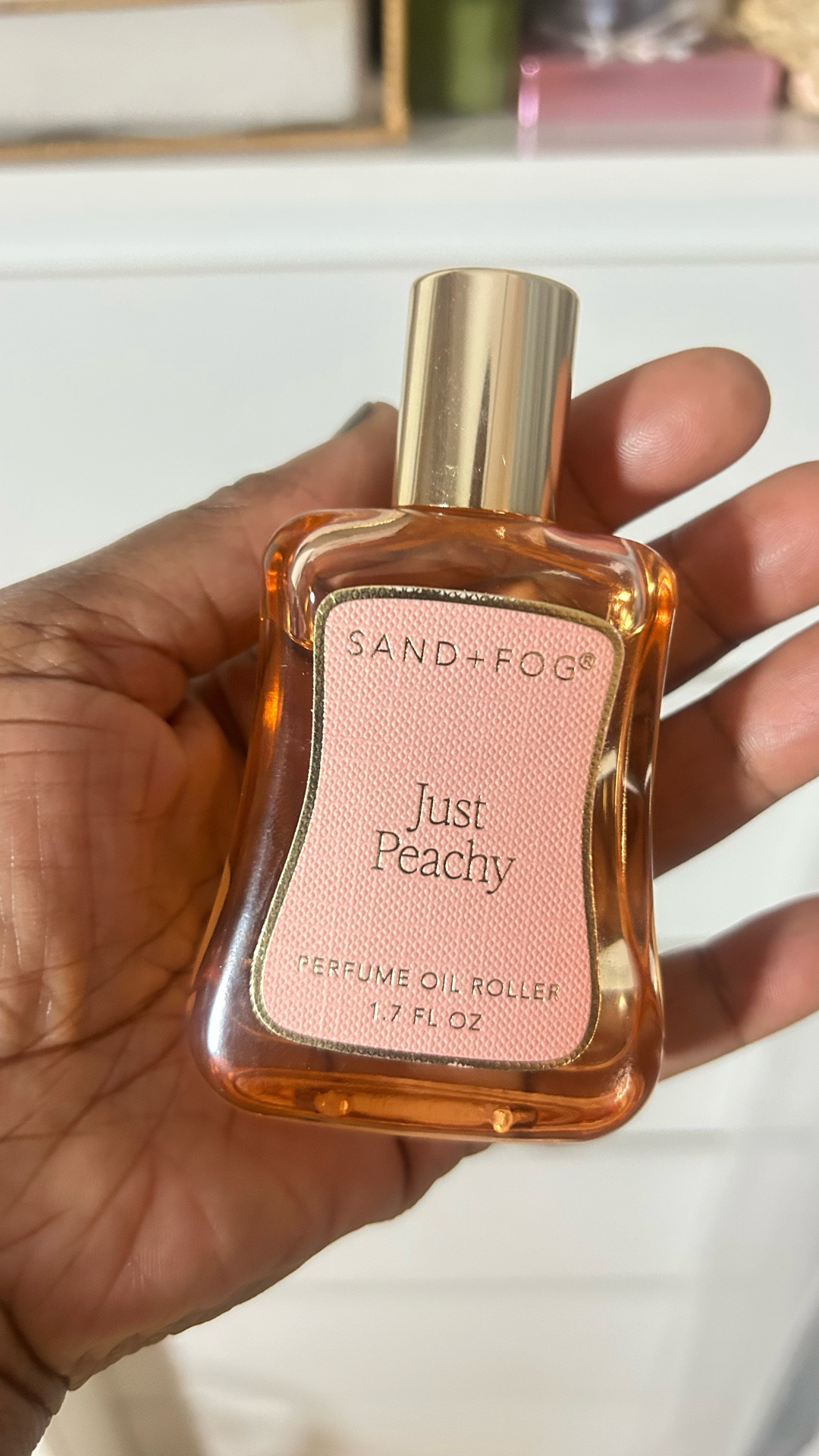 Just Peachy Sand and Fog roller ball perfume oil! Sign me up. 
Sand and Fog oils are great if you want a simple layer of smell good or if you want to use it as a base layer. Of course I could not let this go while I was shopping in Marshals! Yes, add it to the cart!
What’s something you love to find at your favorite store? 

sandandfog marshalls marshallsfinds marshallsbeauty marshallssurprise

#LTKMidsize #LTKBeauty