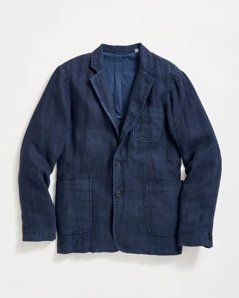 GARMENT DYED LINEN ARCHIE JACKET - | Billy Reid Inc.