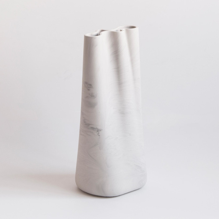 Jumony Tall Vase, White Marble Vases | Minted