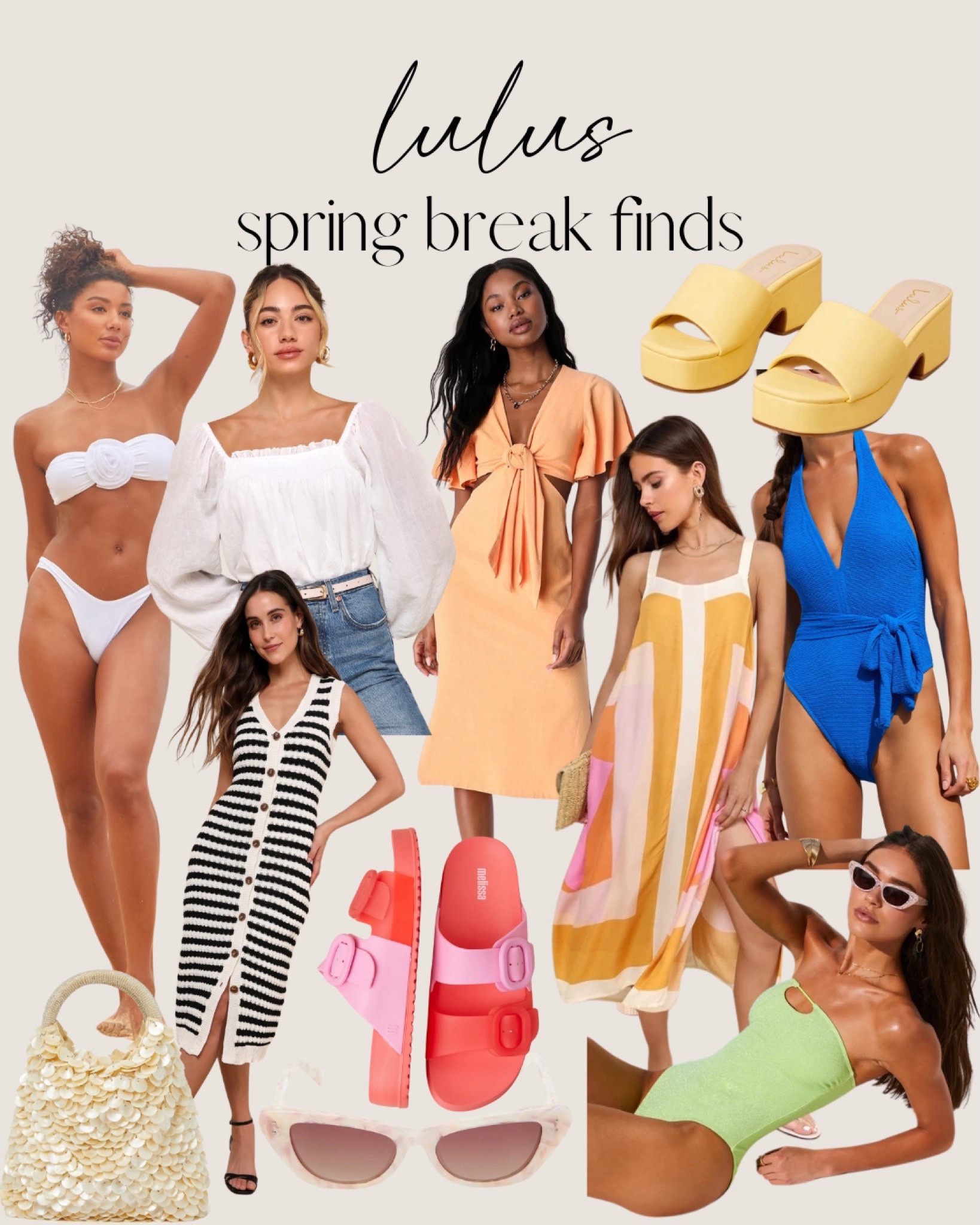 Lulus spring break finds 🫶🏻 

All the vacation finds you’ll need for spring break. 

swimsuit, sundress, flip flops, sandals, sunglasses, summer dress 

#LTKtravel #LTKSeasonal #LTKstyletip