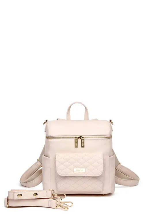 Luli Bebé Petit Monaco Faux Leather Diaper Bag in Pastel Pink at Nordstrom | Nordstrom