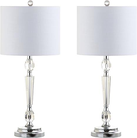 JONATHAN Y JYL2047A-SET2 Set of 2 Table Lamps Victoria 27" Crystal LED Table Lamp Modern Contempo... | Amazon (US)