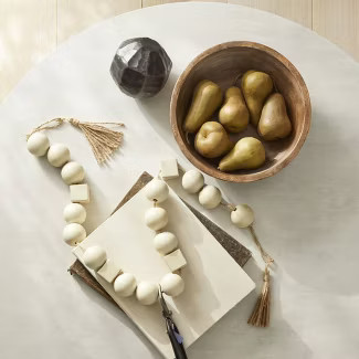 50" Ceramic Bead Garland Gray - Threshold™ designed with Studio McGee | Target