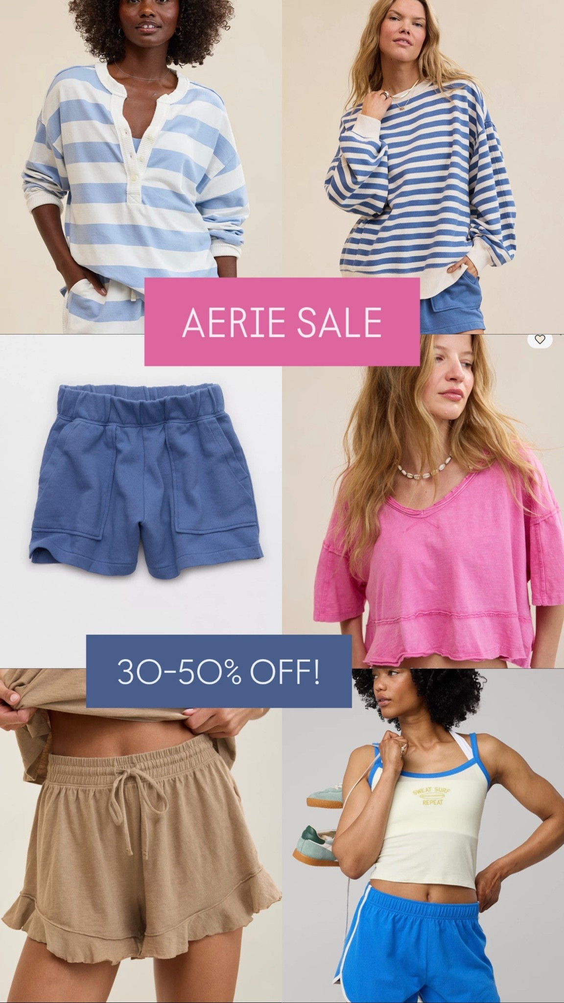 Aerie sale so many cute things discounted

Summer wear / lounge matching sets

#LTKootd