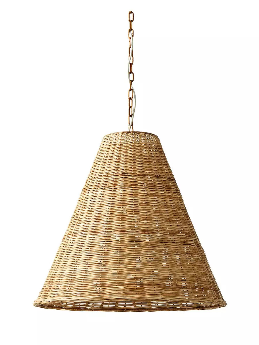 Santa Barbara Rattan Taper Pendant | Serena and Lily