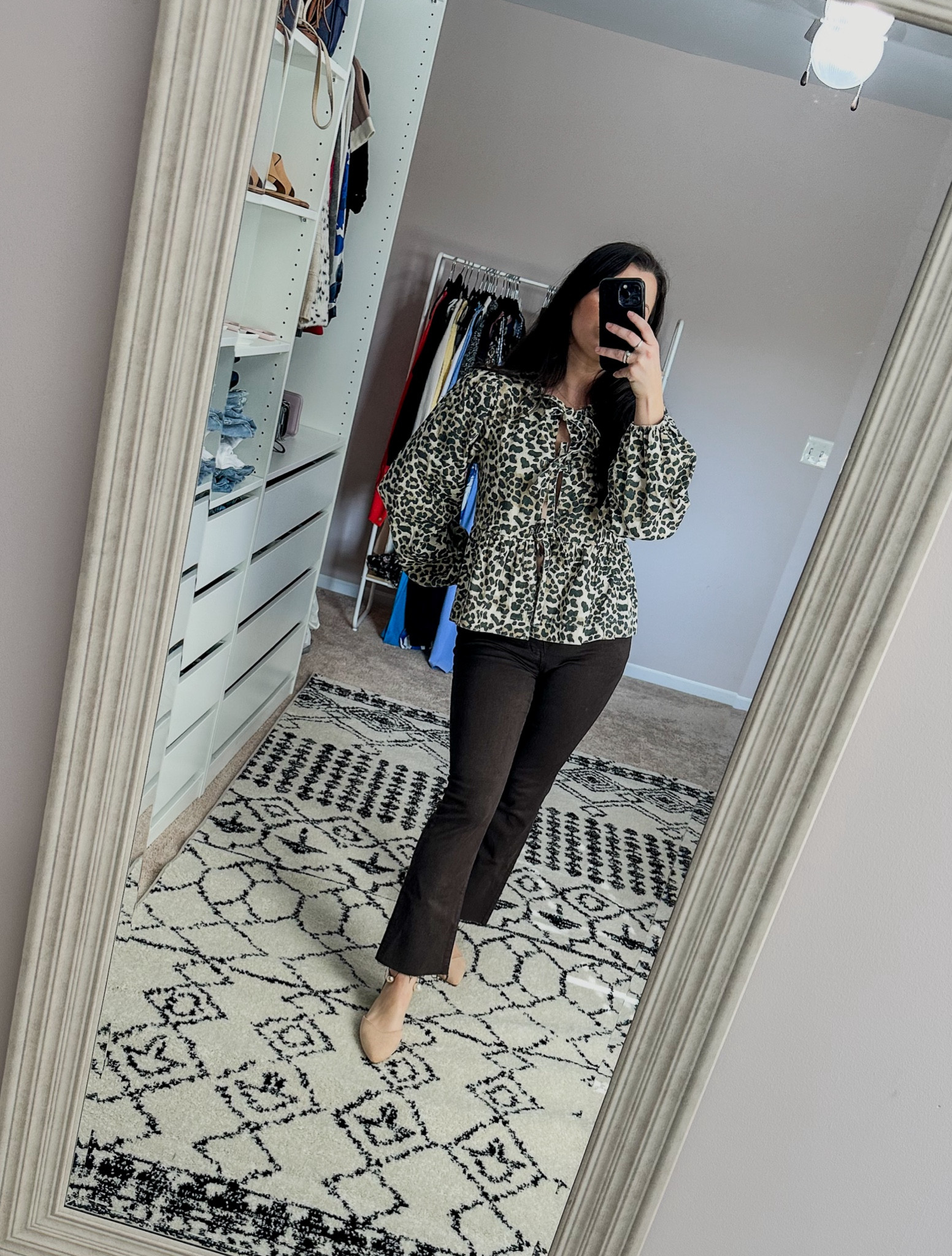 The leopard print version is sold out but this tie peplum top is available in a bunch of other colors and 31% off with code BOO

#LTKFindsUnder100 #LTKStyleTip #LTKFindsUnder50