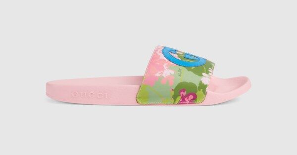 Ken Scott print women's slide sandal | Gucci (US)