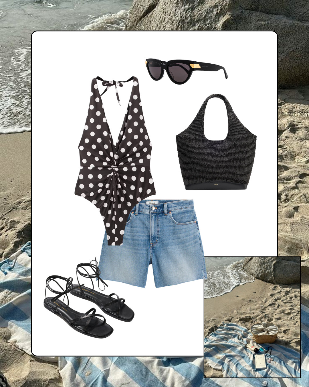 I love when a bathing suit can double as a bodysuit! Such a fun trendy polka dot look for the pool. 

 #LTKgrwm #LTKootd #LTKOver40