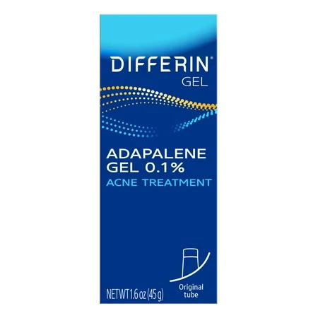 Differin Acne Treatment Gel, Retinoid Treatment for Face with 0.1% Adapalene, Gentle Skin Care for Acne Prone Sensitive Skin, 1.6 OZ | Walmart (US)