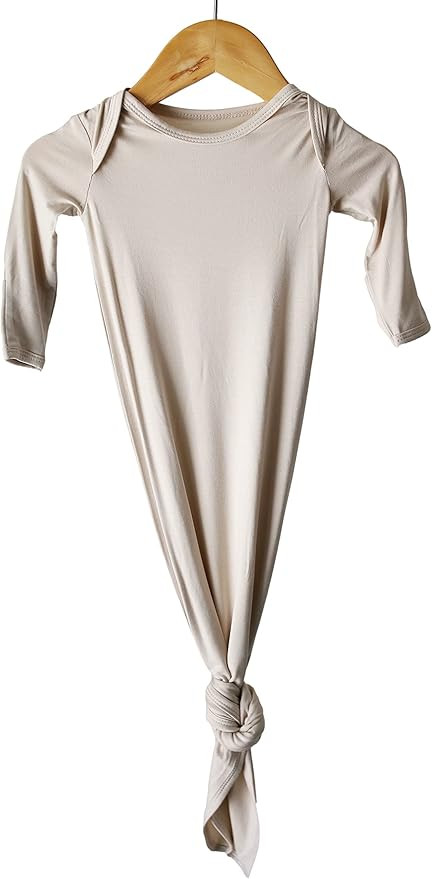 Marlowe & Co Knotted Newborn Baby Gown, Ultra Soft Knotted Sleeper Gown for Baby Boy and Girl | Amazon (US)