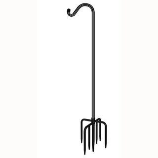 76 in. Tall Heavy Duty Outdoor Poles for Hanging Bird Feeders BlackShepherds Hook Bird Feeder Pole with 7 Prongs Base | The Home Depot
