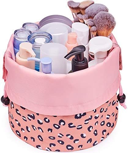 Barrel Drawstring Makeup Bag Travel Cosmetic Bag Large Toiletry Organizer Waterproof for Women an... | Amazon (US)