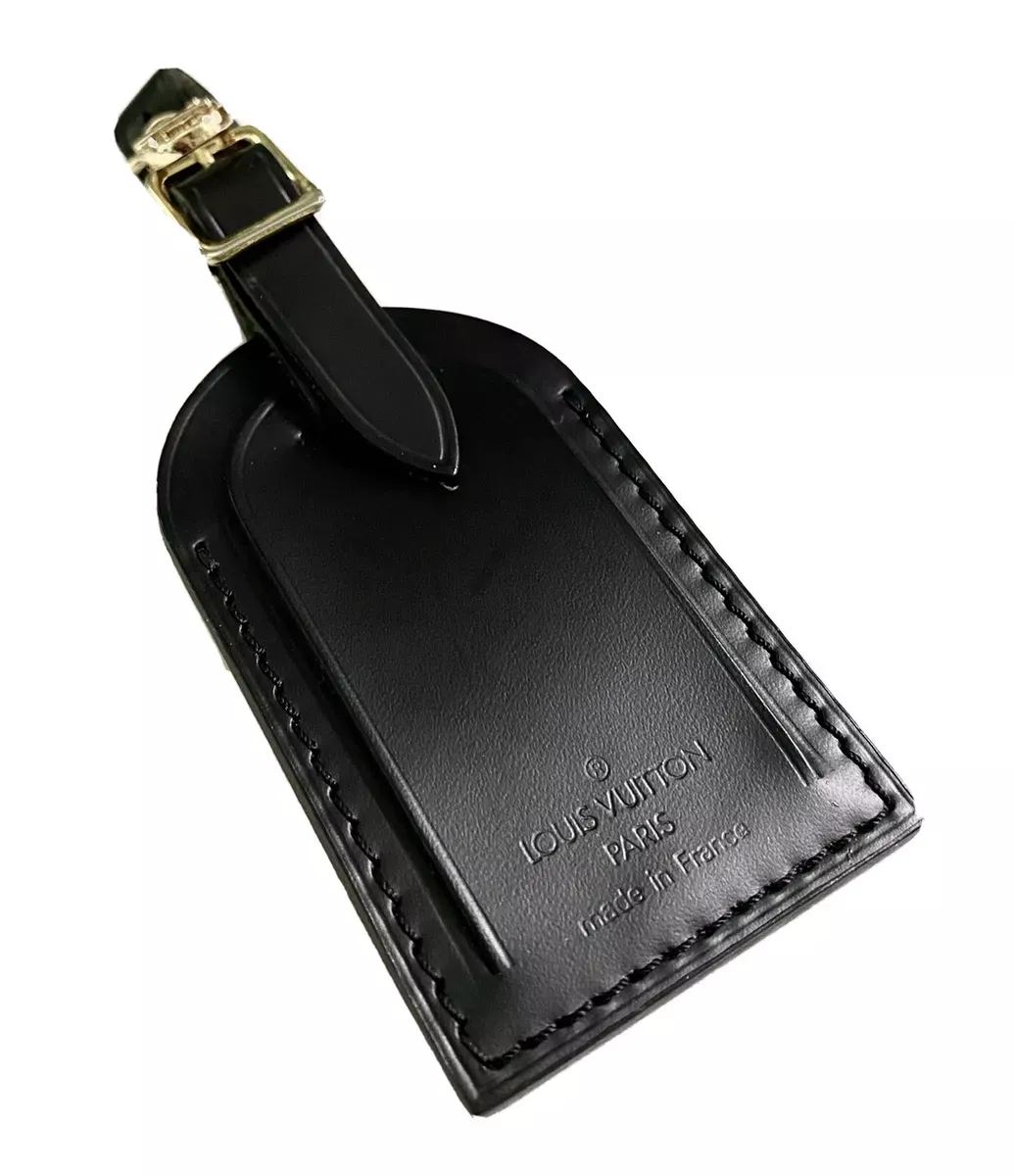 Louis Vuitton Maroon Luggage Tag Bordeaux Wine Goldtone Calfskin Mint