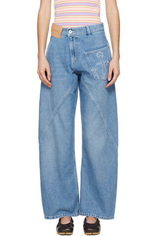 Blue Twisted Workwear Jeans | SSENSE