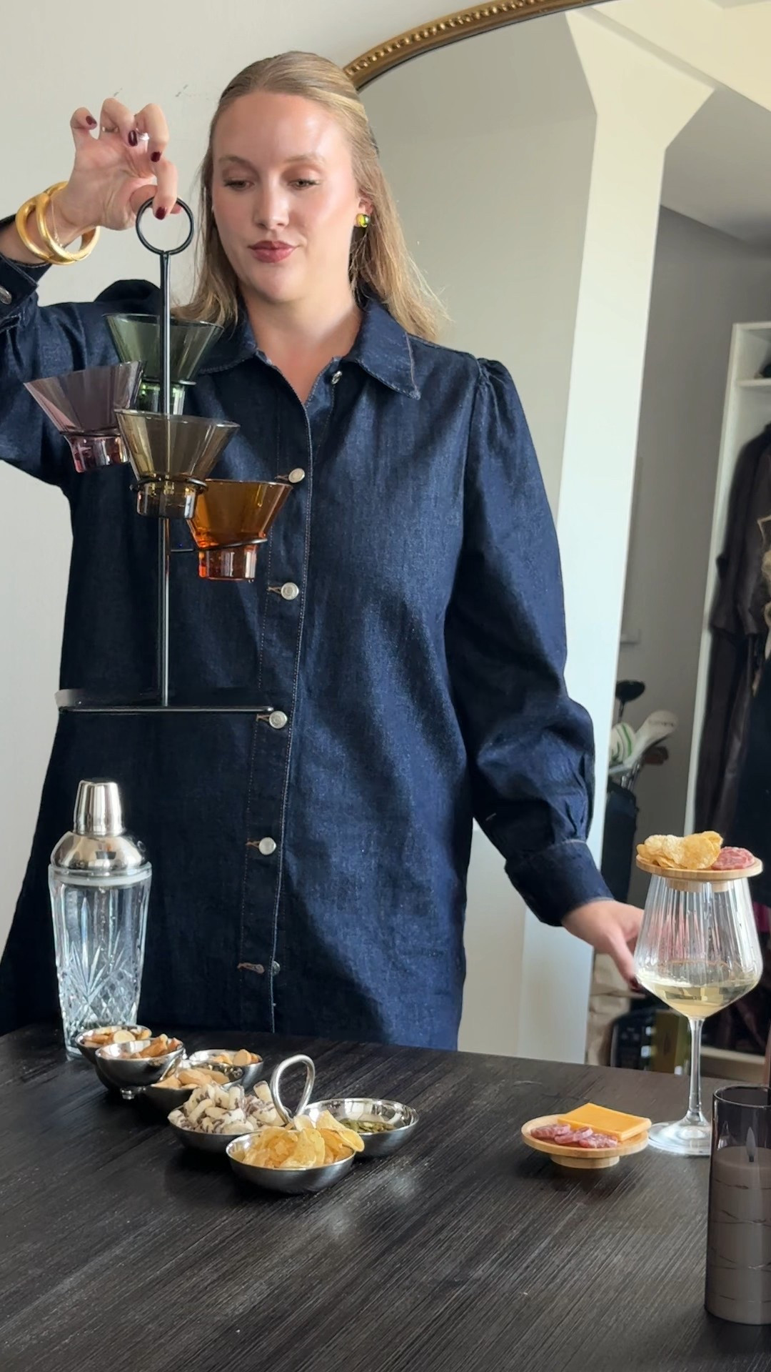 The wine tree on display, perfect for parties!

#LTKParties #LTKHome