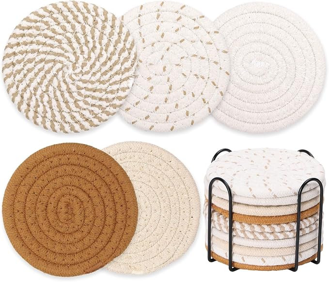 Billbotk 10 Pieces Boho Coasters for Drinks, Absorbent Drink Coasters Set for Home Decor, Fall De... | Amazon (US)