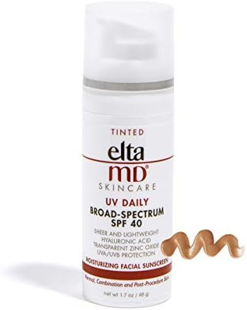EltaMD UV Daily Tinted Face Sunscreen Moisturizer with Hyaluronic Acid, Broad Spectrum SPF 40, No... | Amazon (US)