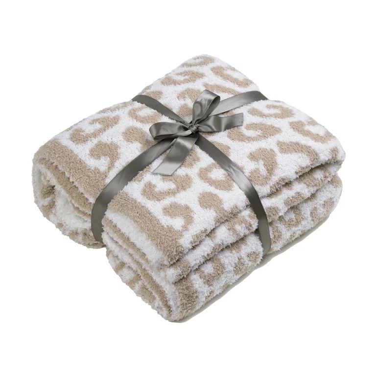 JOOJA Leopard Print Throw Blankets Soft Cozy Warm Microfiber Lightweight Knit Blanket for Bed Cou... | Walmart (US)