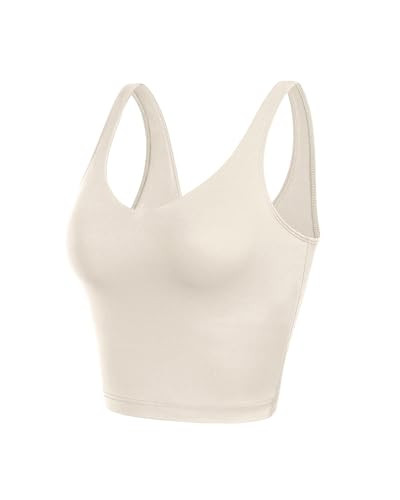 ODODOS Cloud Feeling Tank Bra for Women U Back Wirefree Longline Sports Bra Yoga Crop Top | Amazon (US)