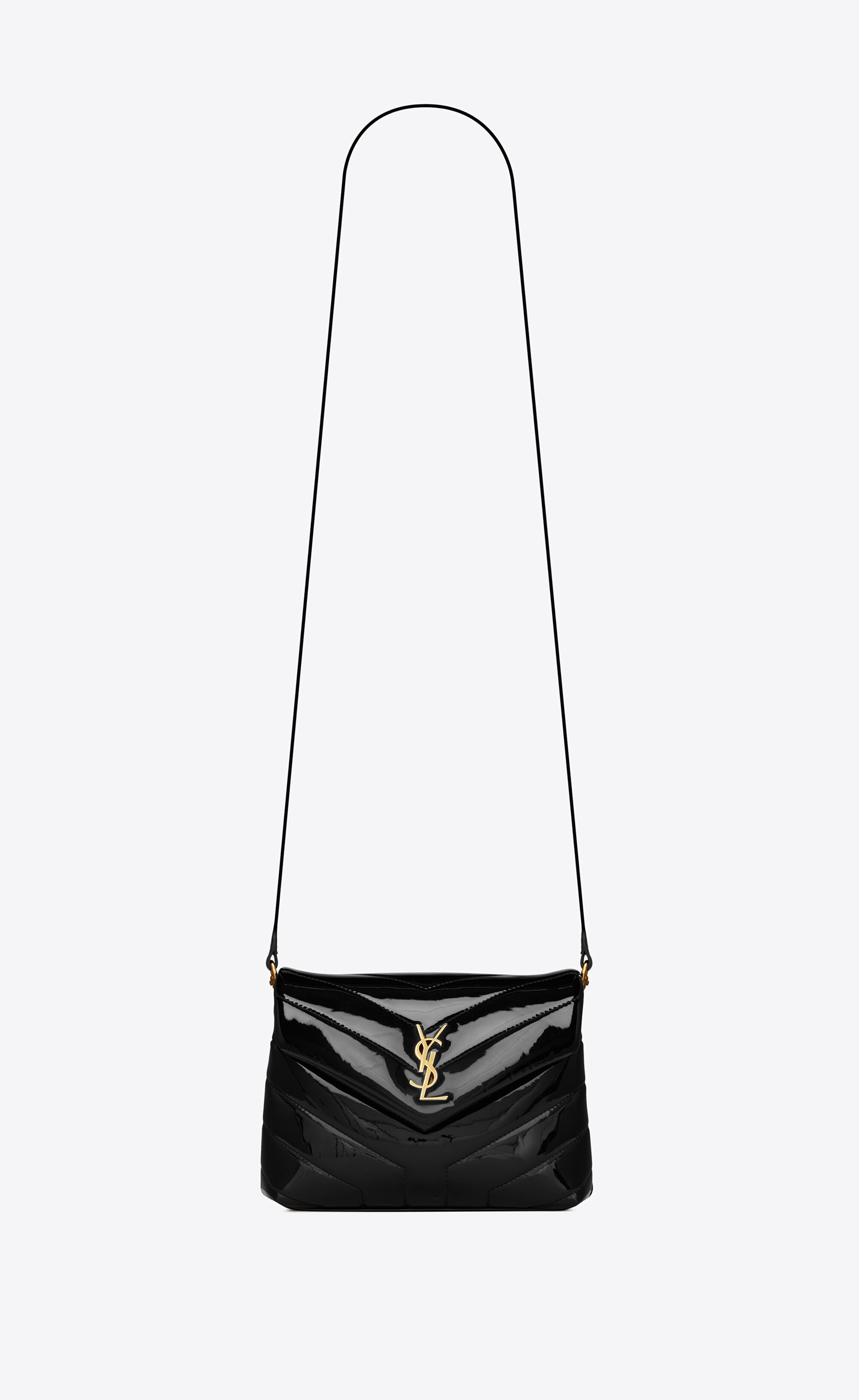 Loulou Toy Bag In Y-Quilted Patent Leather Black One Size | Saint Laurent Inc. (Global)