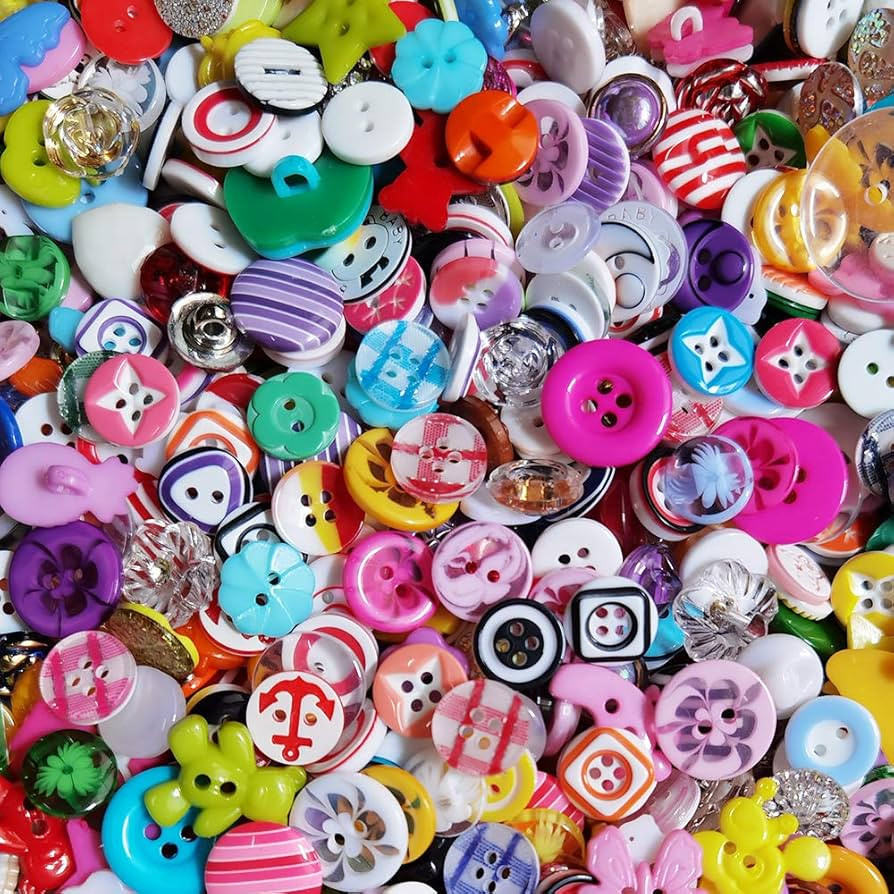 Chenkou Craft Random 100pcs Small Plastic Buttons DIY Sewing Craft Accessory (Mix) | Amazon (US)