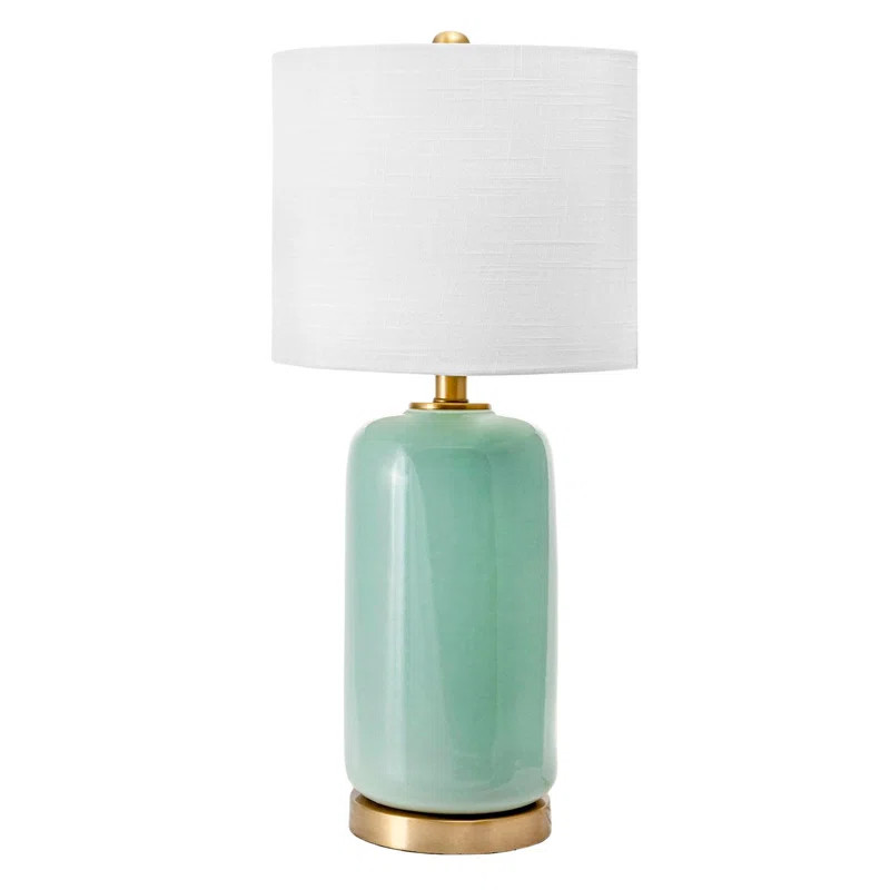 Dedrick 26" Green/Brass Table Lamp | Wayfair North America