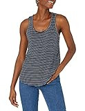 Amazon Essentials Women's Relaxed Fit Lightweight Lounge Terry Racerback Tank, Navy Stripe, Medium | Amazon (US)