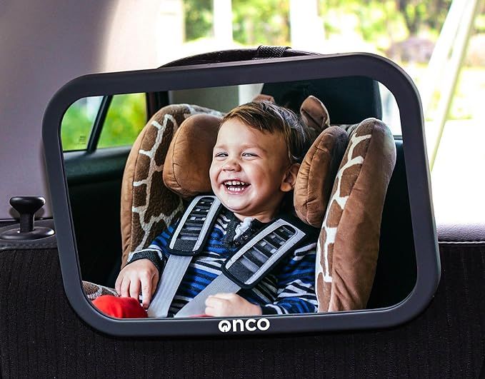 Onco Baby Car Mirror - Baby Mirror for Car - 100% Shatterproof - Drive Safe and Monitor Your Chil... | Amazon (US)