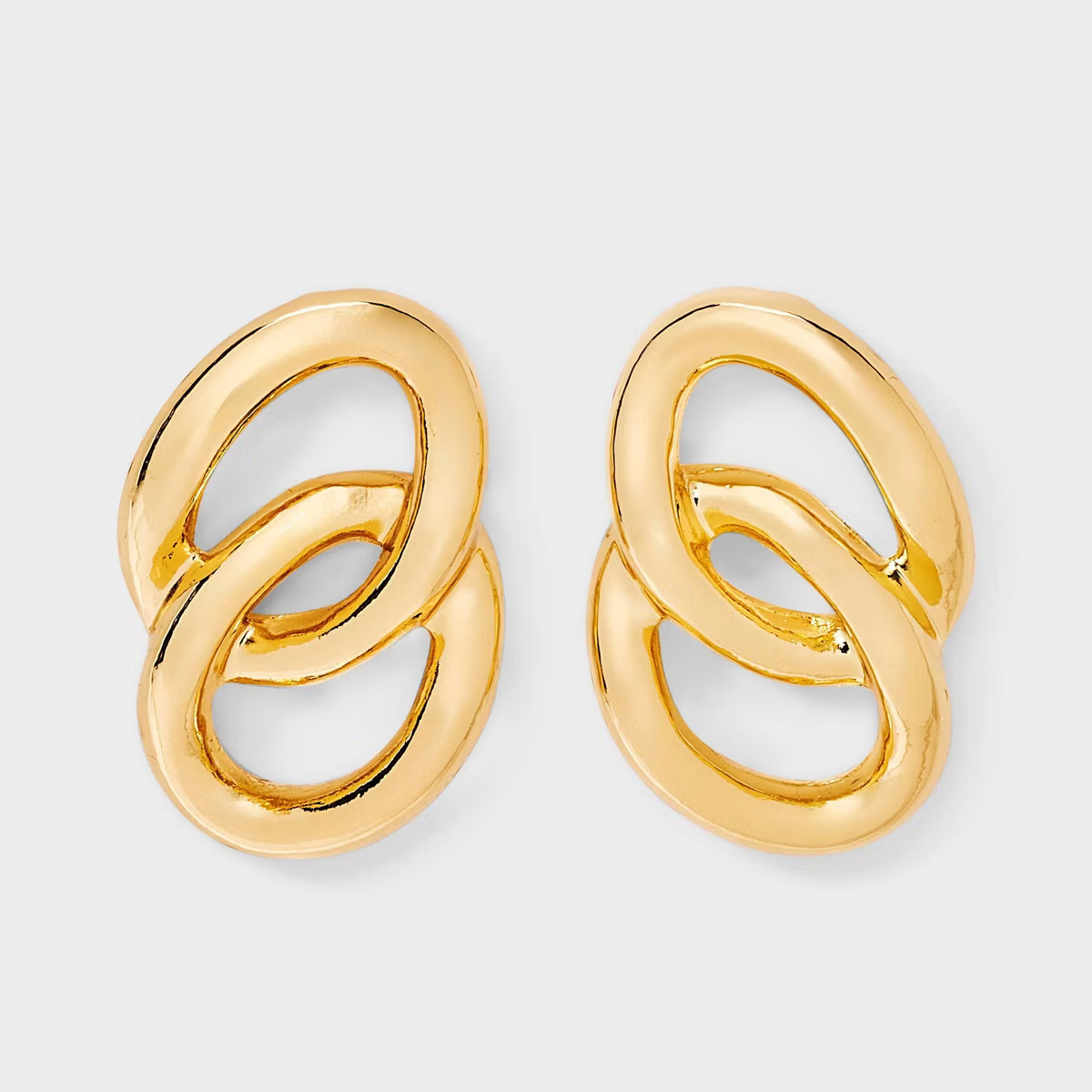 Linear Link Earrings - A New Day™ Gold | Target