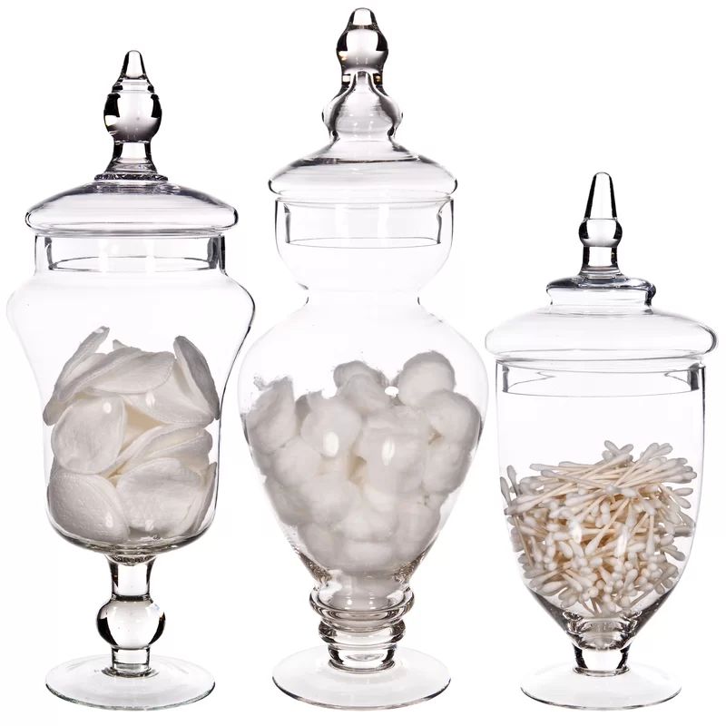 3 Piece Apothecary Jar Set | Wayfair North America