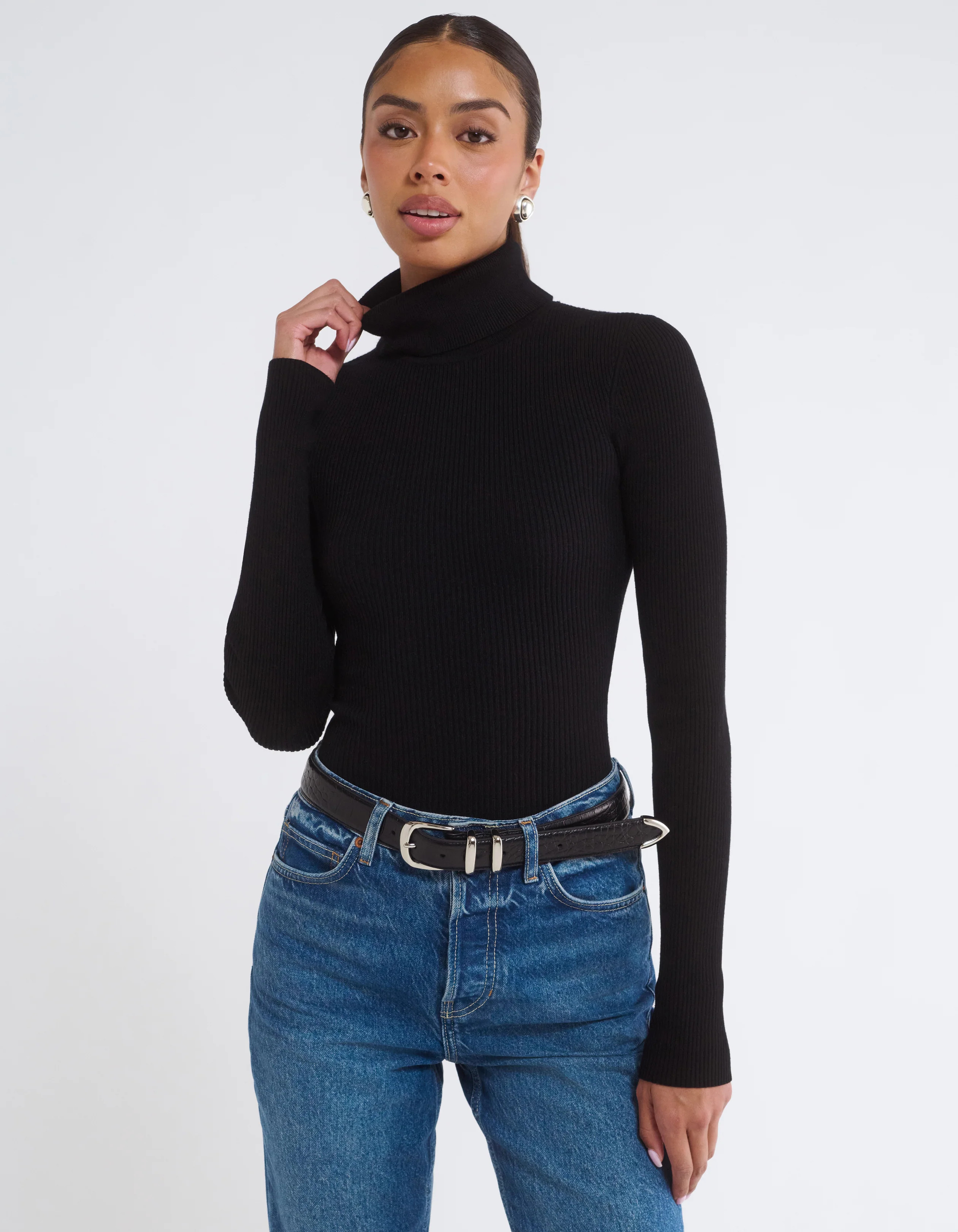 Turtleneck Top | Black | Rumored