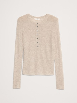 Featherweight Cashmere Henley | Banana Republic (US)