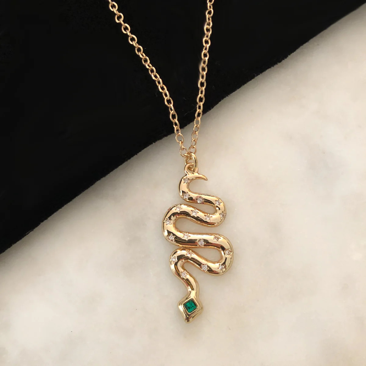 Celestial Snake Necklace | Memento Mori Designs NYC
