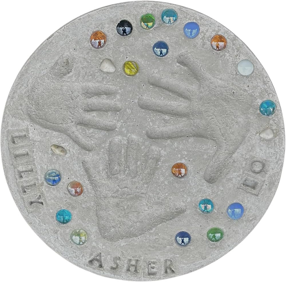 Large DIY Stepping Stone Kit, Handprint Stepping Stone, Mother's Day Gift, Footprint Stepping Sto... | Amazon (US)