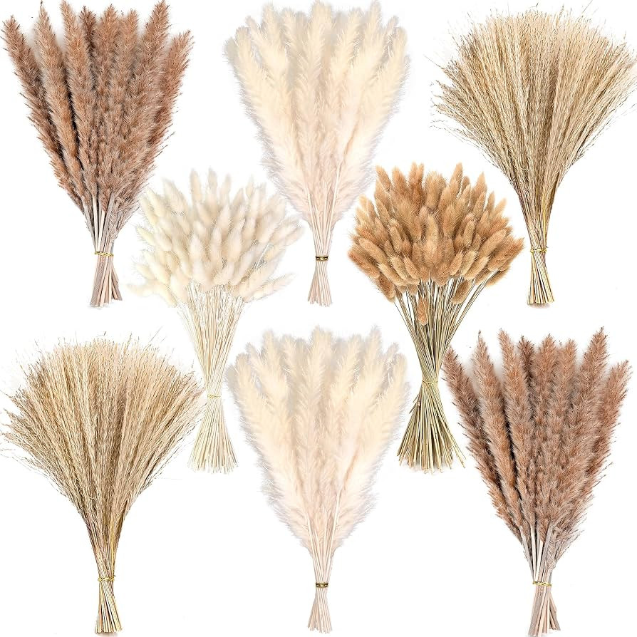 200 Pieces Elegant Pampas Grass Decoration - Autumn Decoration Indoor, Dried Flowers Autumn, Wind... | Amazon (DE)