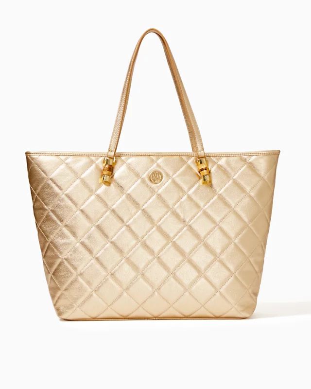 Quilted Leather Meena Tote | Lilly Pulitzer | Lilly Pulitzer