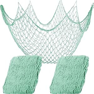 Shappy 2 Pieces Fish Net Decorative 80 x 40 Inch, Wall Hanging Fishnet for Mermaid, Pirate, Nauti... | Amazon (US)
